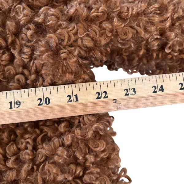 Zara Curly Faux Fur Coat Size‎ M Brown Teddy Jacket Maximalism Shearling - Image 4