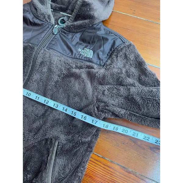 The North Face Osito Hooded Fleece Jacket Womens Small Brown Plush Full Zip - Image 8