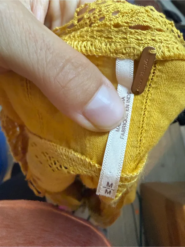 Free People Mustard Yellow Follow Your Heart Embroidered Peasant Blouse - Image 4