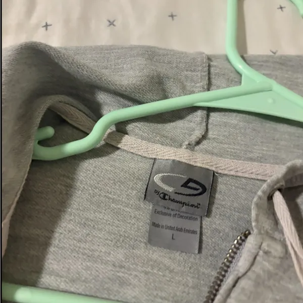 Champion Women's Light Gray Zip-Up Hoodie - Image 2