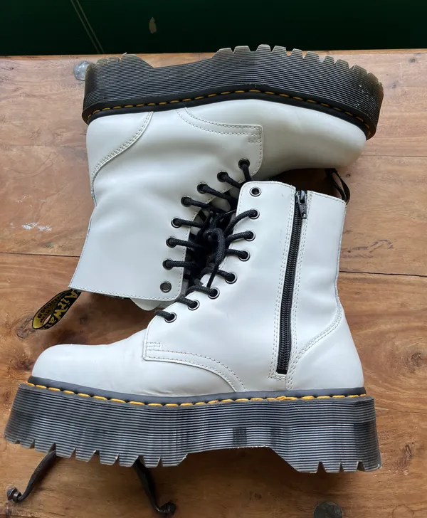 Dr. Martens White Jadon Boot - Image 2
