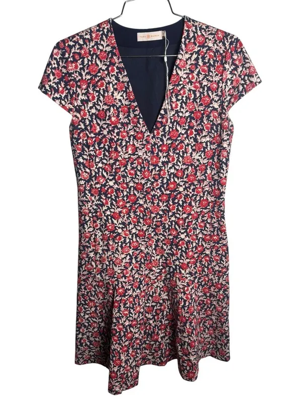 Tory Burch Calico Fit & Flare Floral Ponte Dress S - Image 3