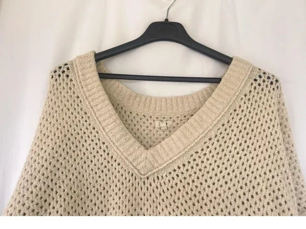 Aerie Cream Off-the-Shoulder Sweater with Loose Knit Women’s XXL Lounge Oversize - Image 4