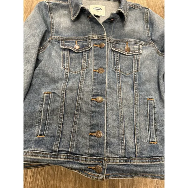 Old Navy Jean Jacket Womens Size Small‎ Blue Denim Button VTG Y2K - Image 5