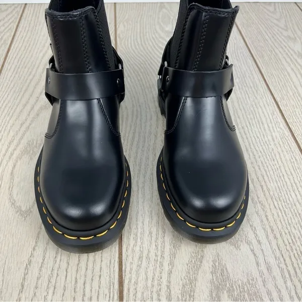 Dr. Marten's Wincox Smooth Leather Buckle Boots EU 37/L 6/M 5 Black $180 - Image 5