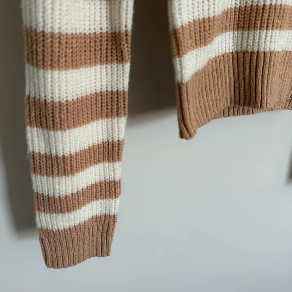 American Eagle Striped Polo Henley Sweater Size XS NWOT - Image 7