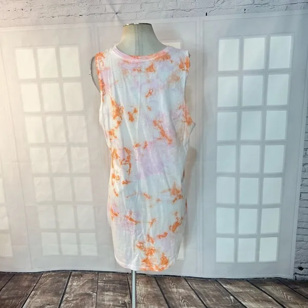 🔥🔥5 for $25🔥🔥 Spiritual Gangster white peach tie dye mini tank dress size xl - Image 7