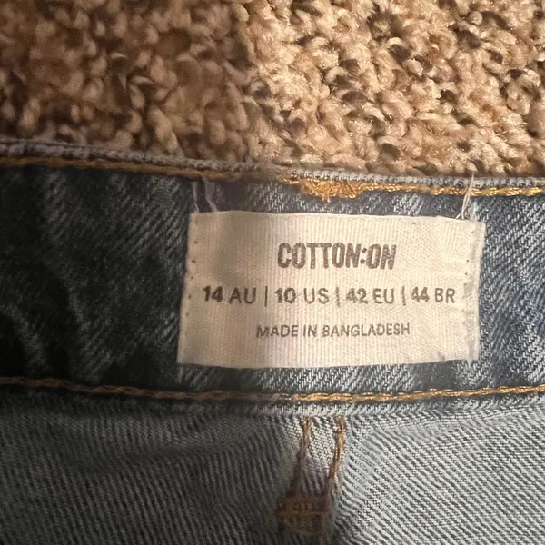 Cotton On Distressed‎ Mom Jeans Light Blue Wash Ripped Knee Casual Denim 30Waist - Image 7