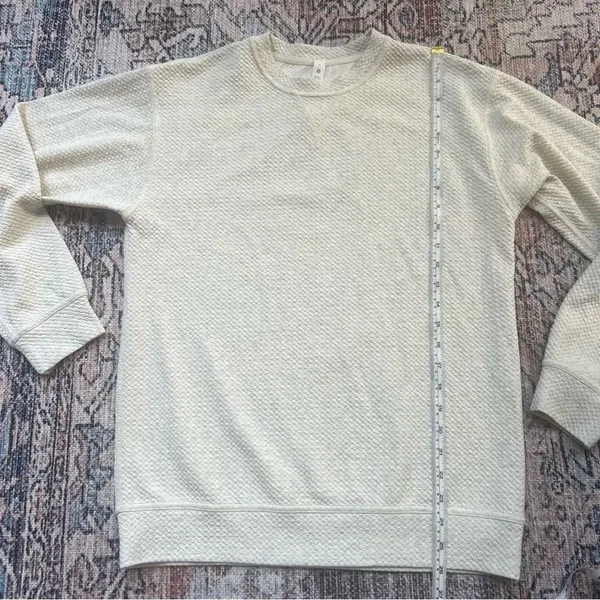 Lululemon Athletica All Yours Crew Bubble Dot Heather Core Grey Cream Size 6 - Image 14