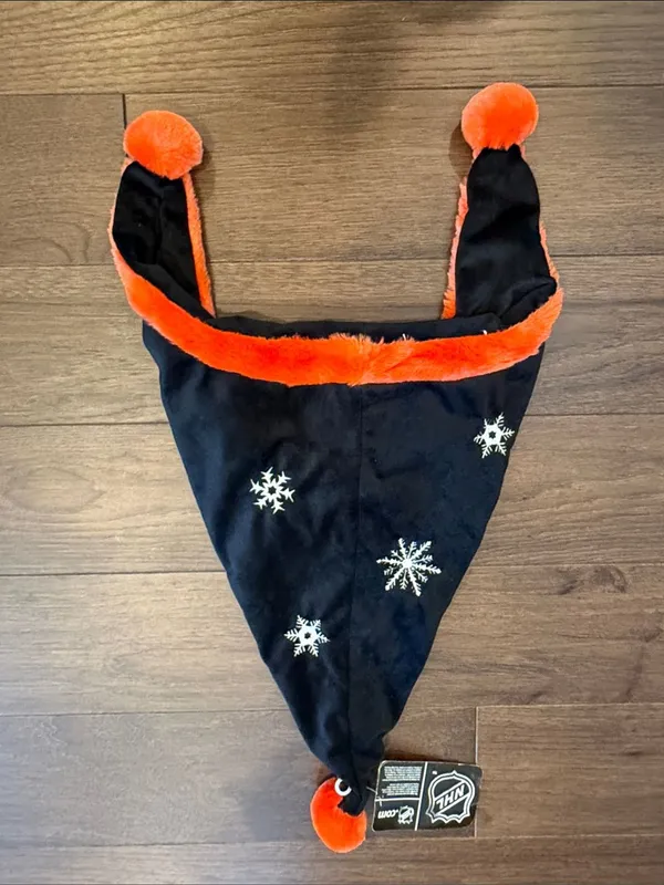 Philadelphia Flyers Black & Orange Pom Pom Winter Hat NWT - C8-114 - Image 4