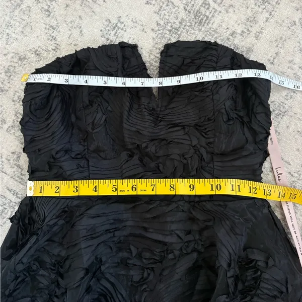 Lulus Majestic Glam Black Strapless Textured High-Low Maxi Dress Size Small NWT - Image 7