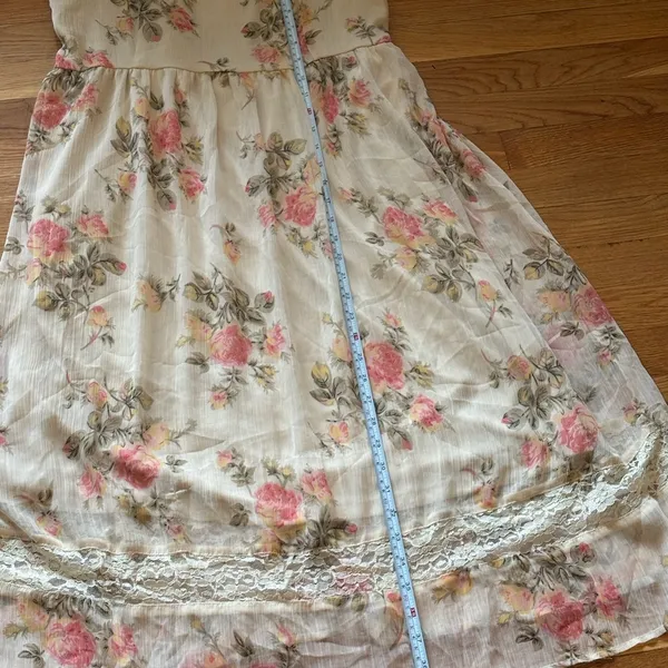 Band of Gypsies Cream Sundress with Spaghetti Straps Size L - Image 9