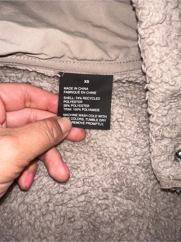 Vuori Sherpa Fleece Zip-Up Jacket size XS - Image 3
