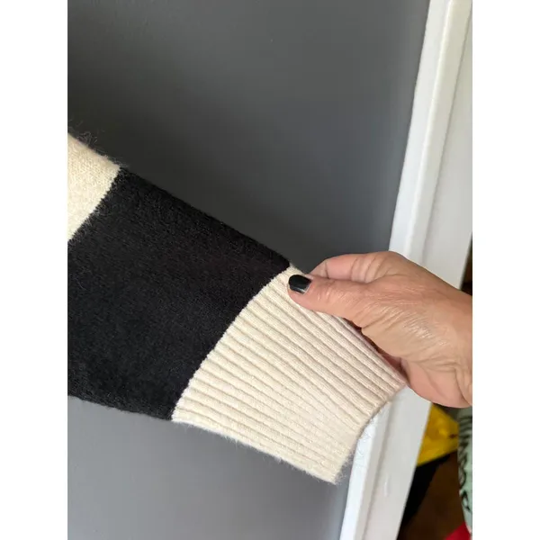 Sanctuary Black and Cream Cowl Neck Sweater with Half-Zip - Image 8