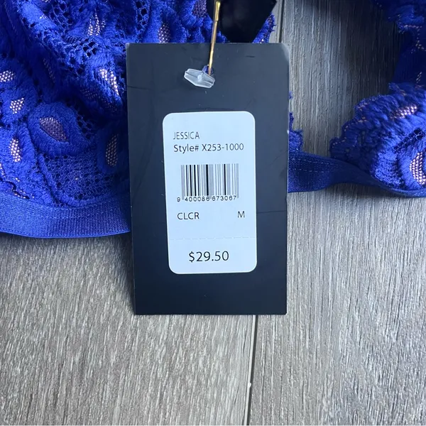 Frederick’s of Hollywood Blue Lace Bralette Medium New - Image 4