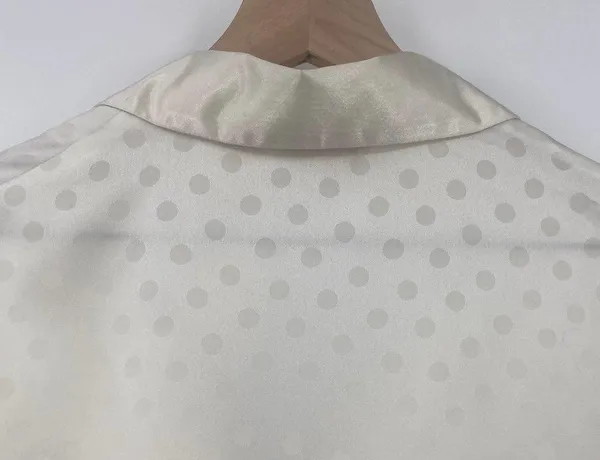 Vintage 90s Victorias Secret Gold Label 2 Piece Pajama Set Ivory Polka Dot NEW M - Image 5