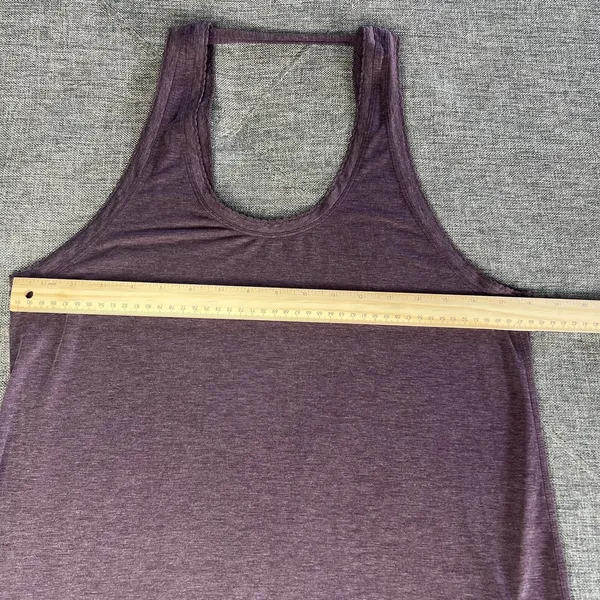 Lululemon‎ Tied To It Tank Black Cherry Heathered Open Back Yoga Top - Image 5