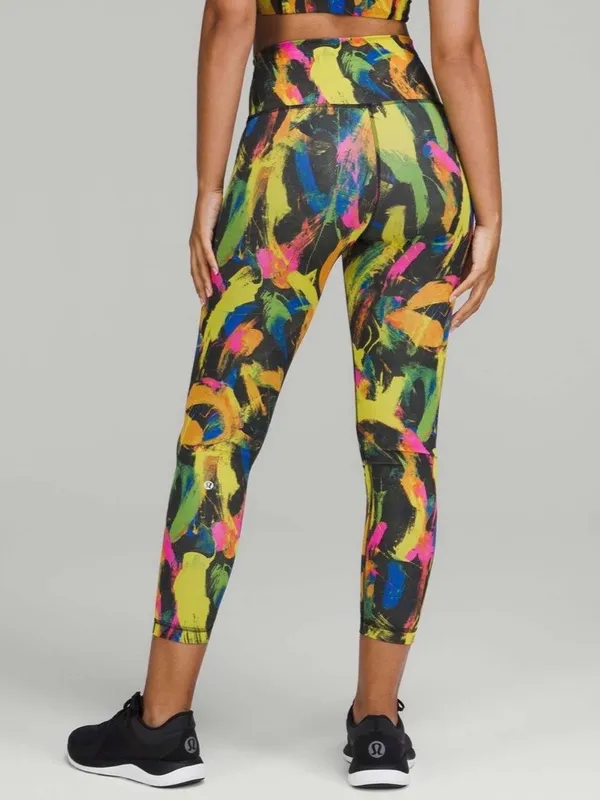 lululemon Wunder Train High-Rise Tight 25" - Undertone Black Multi - Size 12 - Image 2
