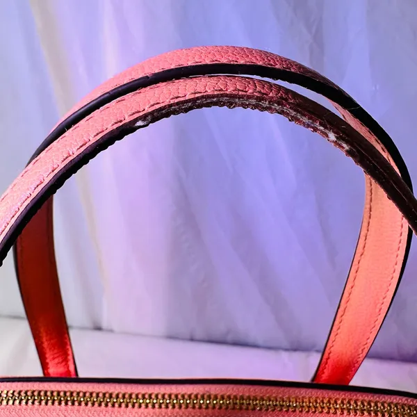 kate spade Coral Pink Leather Dome Tote - Image 15