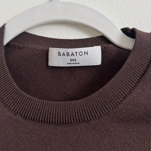 Aritiza Babaton Ribbed Brown Long Sleeve Size XXS / XS Contour Sculpt - Image 3