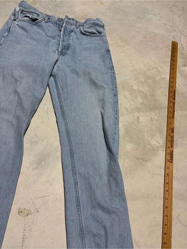 Agolde 90sLight Wash Straight Leg Jeans NEEDS REPAIR 27 - Image 3