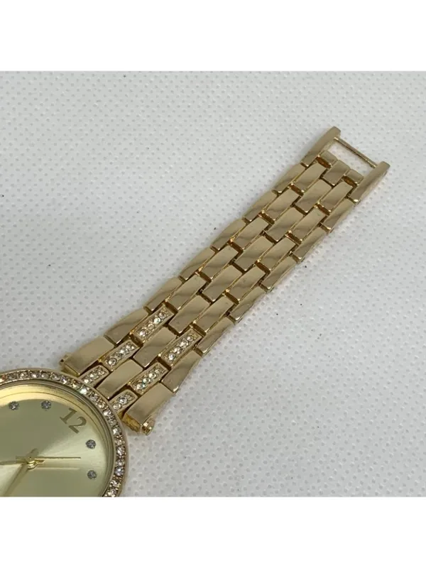 Charter club gold tone women watch 28mm rhinestones quartz up to 7.5” running - Image 3