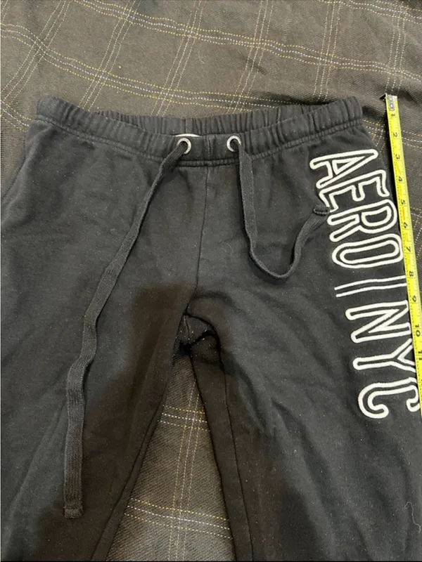 Aeropostale Black Ribbed Waistband Sweatpants - Image 2