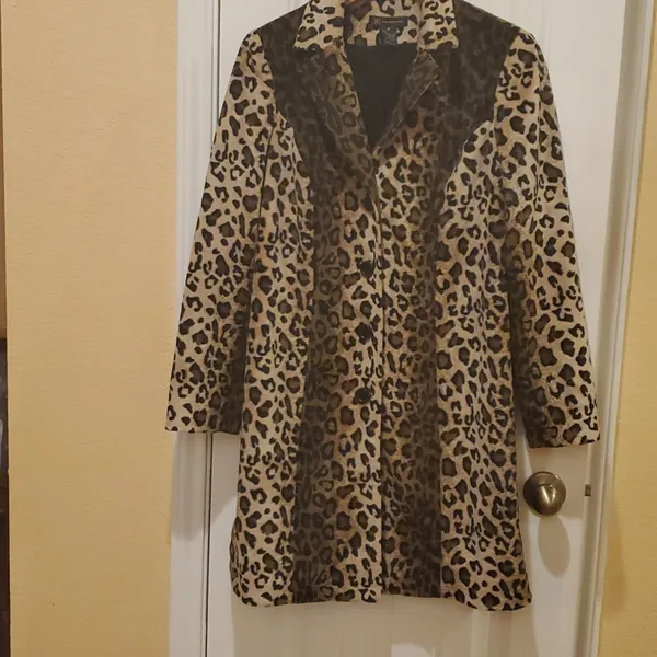 INC International Concepts Animsl Print coat Size M - Image 4