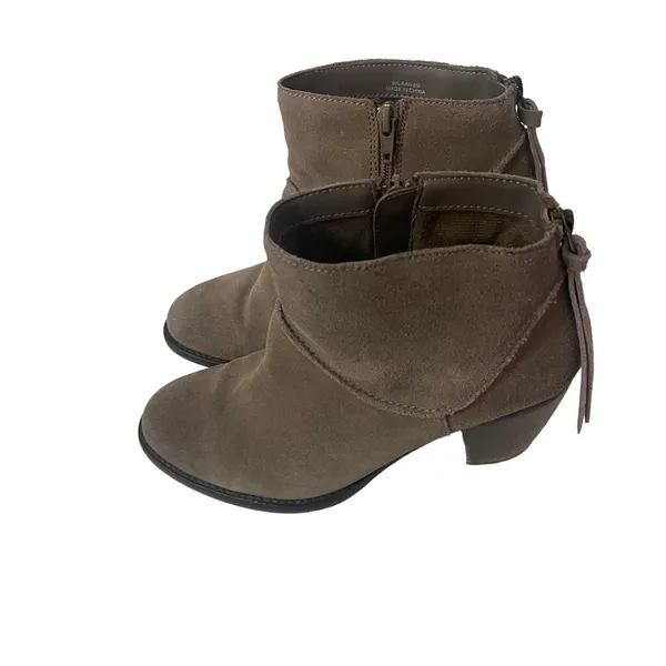 Steve Madden Women's Size 8M Milaan‎ Suede Brown Heeled Booties Boots - Image 5