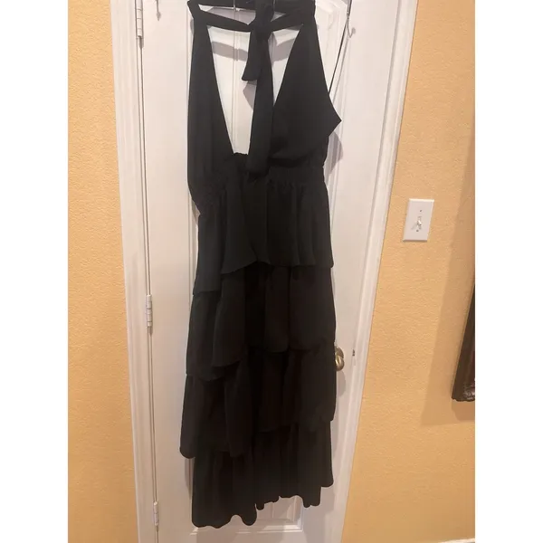 ENDLESS ROSE BLACK TIEREDDress Size 12 - Image 5