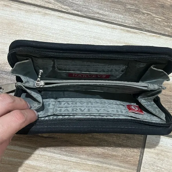 Harveys Wallet Womens One Size Black Zip-Around Organizer Clutch Coin - Image 6