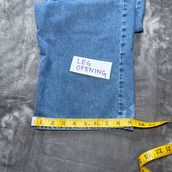 Old Navy Blue Jeans Womens 12‎ Blue Vintage Carpenter Straight High Rise Baggy - Image 9