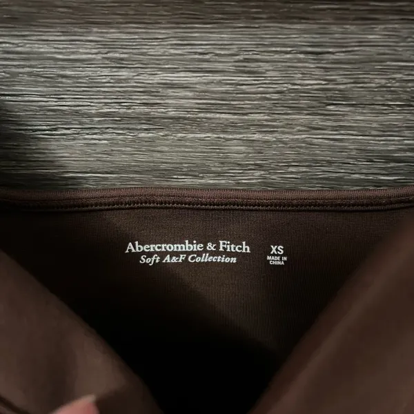 Abercrombie & Fitch Sweetheart Neck Bodysuit Soft A&F Collection XS Brown Thong - Image 2