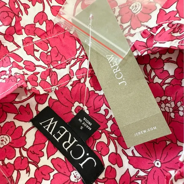 J. Crew Floral Popover Blouse Blushing Meadow Sz S NWT - Image 10