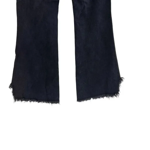 Free People Vintage Flared Jeans Black Ash‎ Denim Raw Hem Size 27 - Image 10