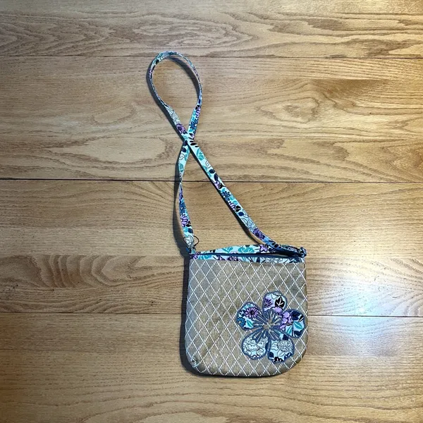 Vera‎ Bradley Penelope Garden Beach Crossbody Tan Bag Purse - Image 2