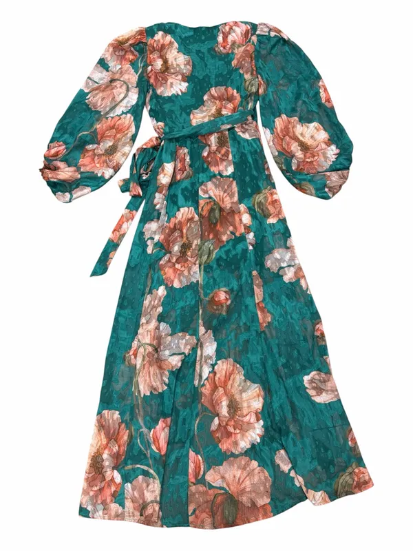 Hutch Anthropologie Lindie Floral Wrap Maxi Dress - Image 4