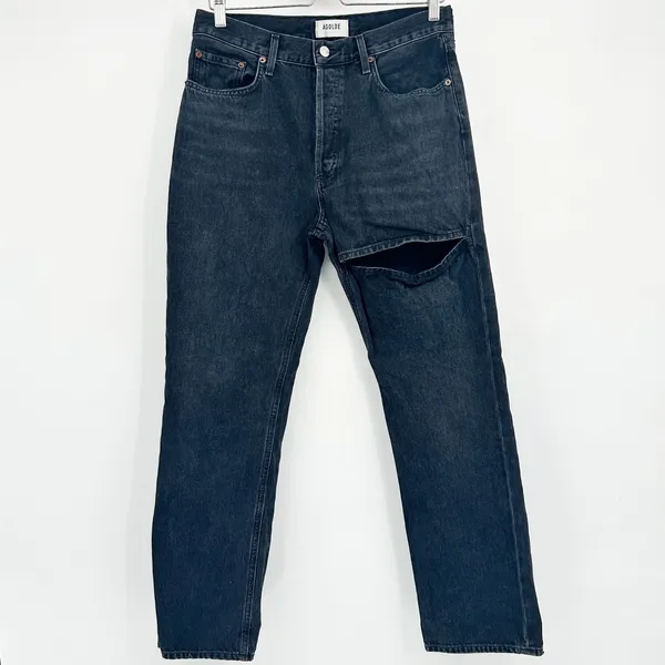 AGOLDE Womens‎ Organic Cotton Lana Slice High Rise Cutout Straight Leg Jeans 29 - Image 3