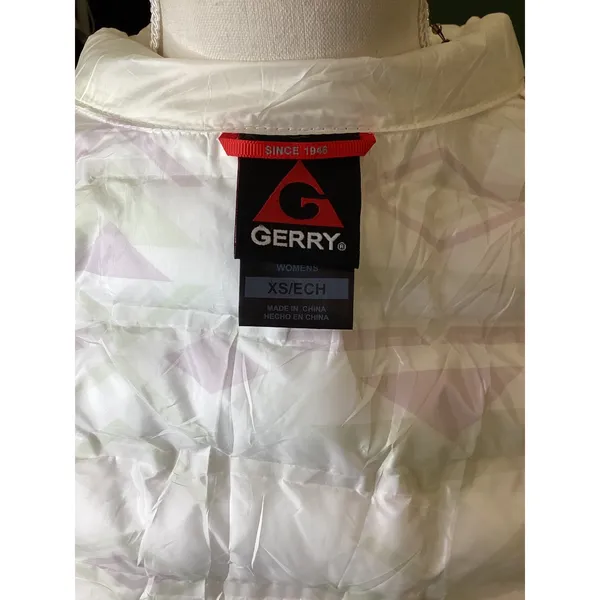 Gerry‎ Puffer Vest Women XS White Excellent Full Zip Quilted Lightweight - Image 4