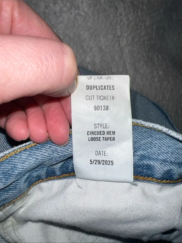 AGOLDE Cinched Hem Loose Taper Jeans Light Wash‎ Size 27 - Image 10