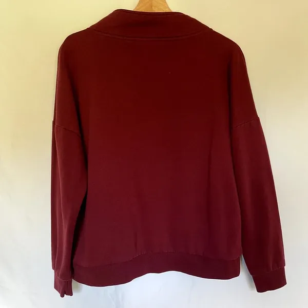 Vero Moda red quarter zip women's size medium pullover sweater‎ fall top casual - Image 8
