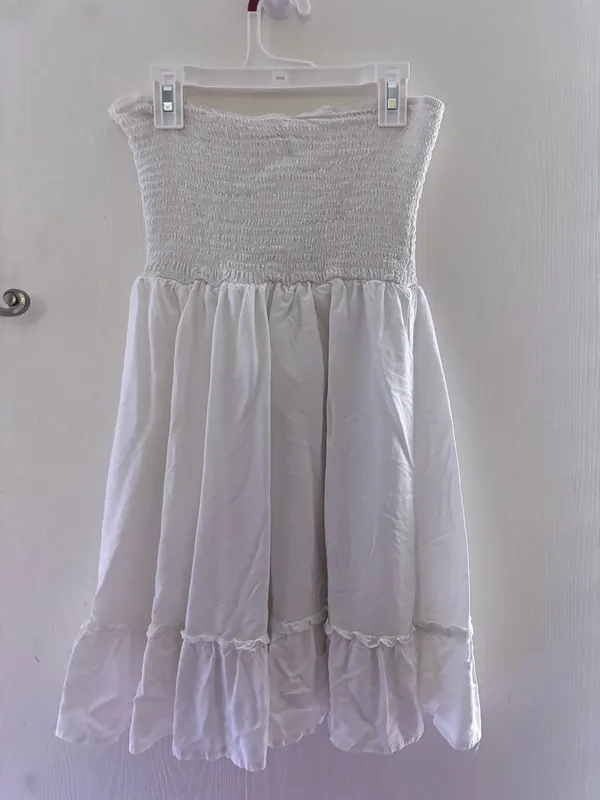 & Other Stories White strapless dress - Image 2