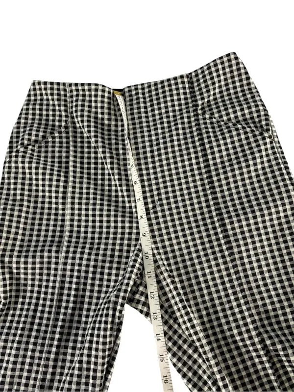 Anthropologie Maeve Gingham Capri Pants Women’s 4 High Rise Cropped Stretch - Image 9