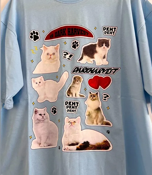 Cat 🐈 🐱 🐈‍⬛ Cotton T shirt Size XL - Image 4