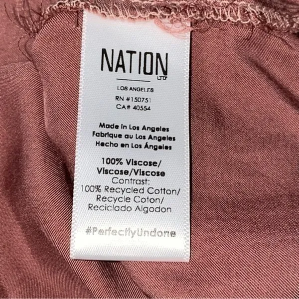 Nation Ltd. Women’s Size S Brown Copper Lakota Sateen Viscose Tank Top - Image 7