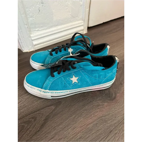 womens Converse Cons X Paradise Sean Pablo One Star Pro Rapid Teal 6.5 - Image 4