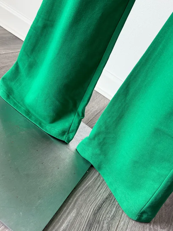 Vintage L.A. Kitty Green Flare Pants Size M - Image 5