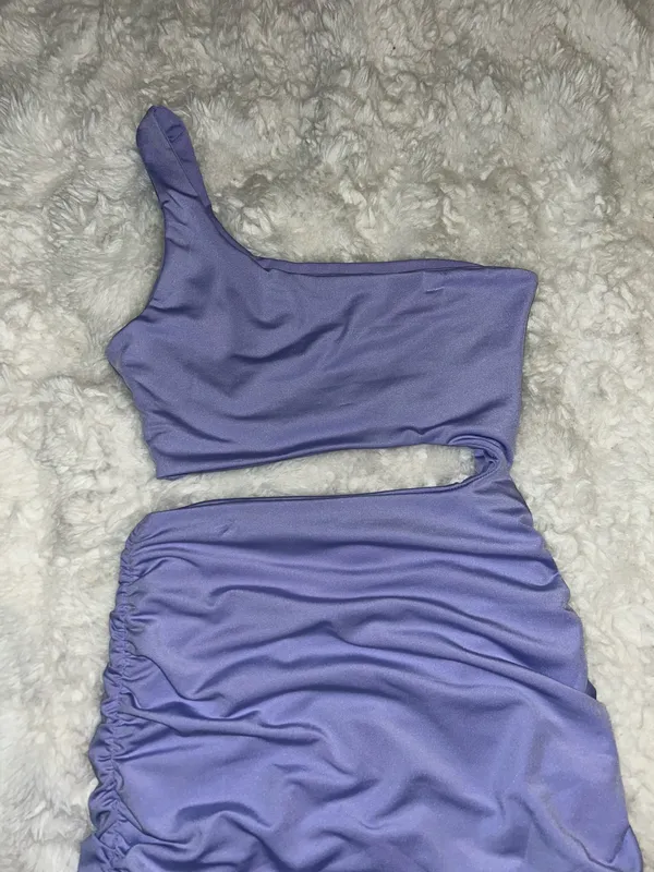 SheIn NWOT One Shoulder Lilac Short Dress - Image 6