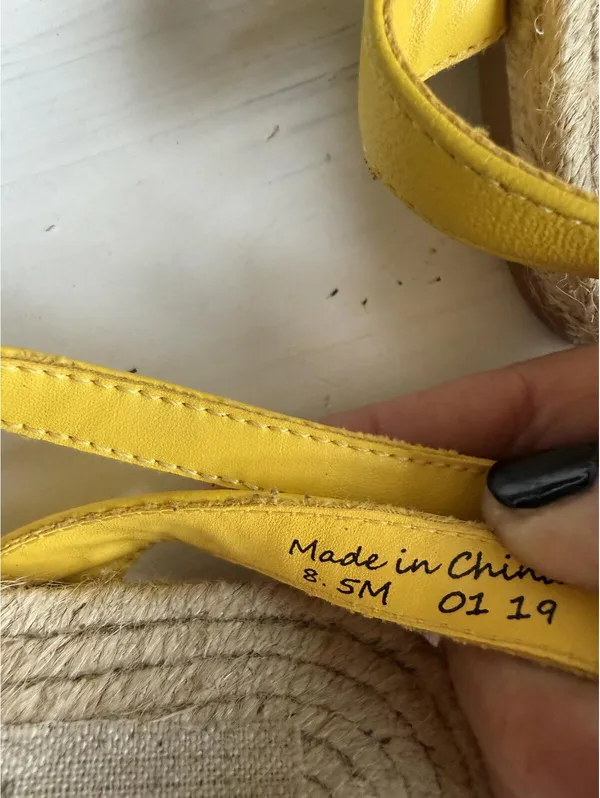 Jack Rogers Yellow Leather  Sandals Size 8.5 - Image 3