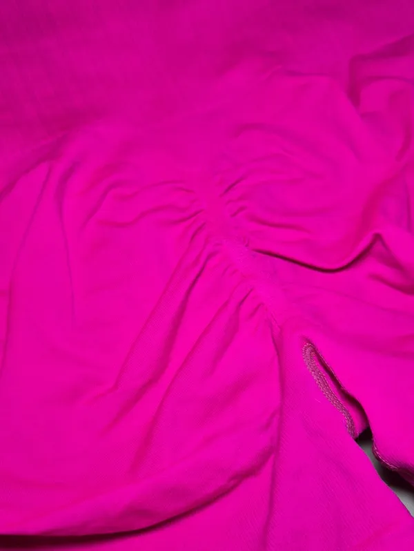 High-Waist Seamless Women's Shorts — Hot Pink Sku 0004 - Image 4